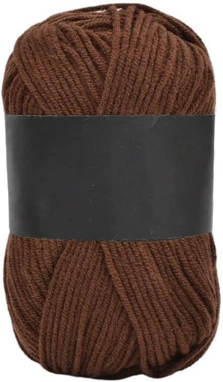 5 Rolls 4-Ply Milk Cotton Yarn for Crocheting Hand Knitting Blend(61)