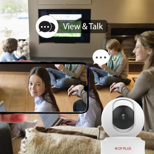 CP PLUS 8 MP Resolution Smart Wi-fi Ai CCTV Camera | 2 Way Talk | Human Body Detection & Motion Tracking Alert | Supports Vehicle & Crossline Detection Powered by Ai | Advanced Night Vision | CP-E81AR 9 51MbRJQ4jbL