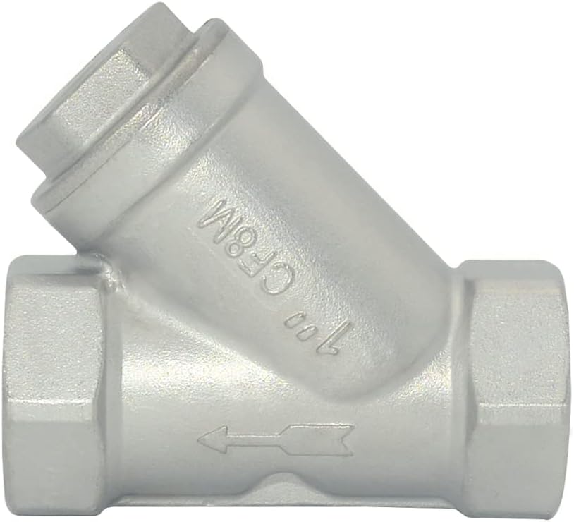 1" Stainless Steel 316 WYE Strainer Mesh Filter Valve 800 WOG1000