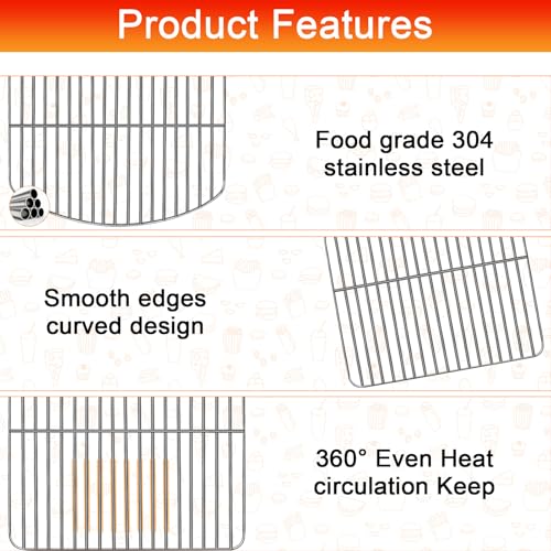 Image of Countertop Toaster Oven Wire Rack for BLACK+DECKER Crisp 'N Bake Air Fryer Toaster Oven, 12.4x12.2 IN Stainless Steel Food Grade Toaster Oven Accessories Replacement Parts, Dishwasher Safe