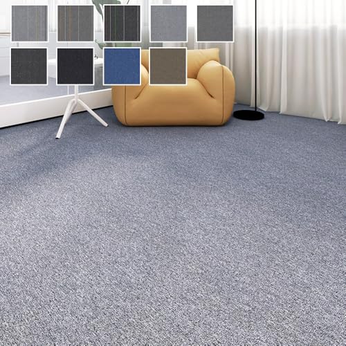 タイルカーペット 50x50cm 厚手5mm 置くだけ 大判 【40枚・約6畳】グレー系 賃貸 オフィス 事務所 室内 カーペット 滑り止め タイル フロアマット 防音 タイルマット フローリングマット 床暖房対応 ずれ防止 磨耗に耐え PVC裏面 耐摩耗
