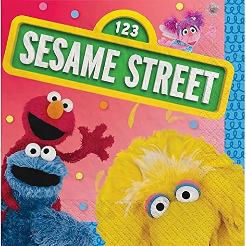 Multicolor Sesame Street Beverage Napkins by Amscan Cover