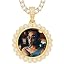 23 Halo Circle Shape(Gold)+Tennis Chain]