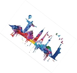 VOSAREA 1Pc Adesivo De Parede Decoração Para Casa Decoração Do Quarto Crianças Adesivo De Parede Cena Do Mundo Decalques Da Parede Paisagem Adesivo De Parede Decoração Para Casa Papel