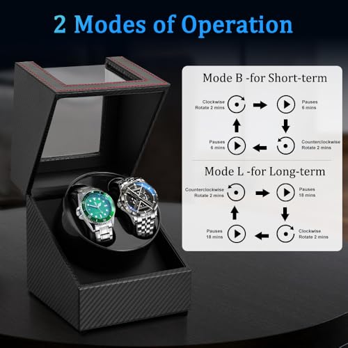 watch winder for automatic watchesautomatic watch winder boxdouble watch winder with quiet japanese motorusb type c