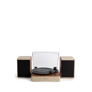 CREATE/Record Player Pro/Platine Vinyle Bois foncé avec 2 Haut-parleurs externes / 3 Vitesses de Lecture, Bluetooth 5.3, Sortie RCA, système Hi-FI, Tous Types de vinyles - Les Beatles, Paul McCartney, John Lennon, RIngo Starr, George Harrison