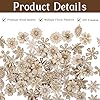 100 PCS Unfinished Wood Flowers Wood Slice Leaf Pattern Cutouts Mini Wooden Handmade Craft Decoration Supplies DIY Art Project Wooden Pieces Scrapbook Embellishments #2
