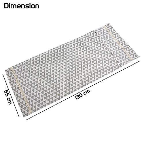 Image of HOKIPO Fridge Cover Top with Pockets, 130 x 55 cm, Grey