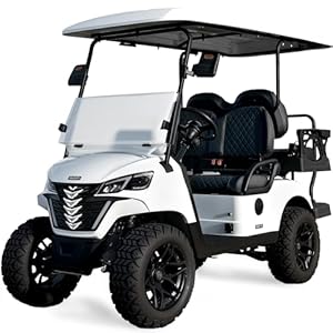 Golfjet Electric Golf Cart for Adults 4 Passenger, Powerful 5000-Watt Electric Motor with 14 Inch Off Road Tires, Built in 48V Battery Golf Utility Buggy