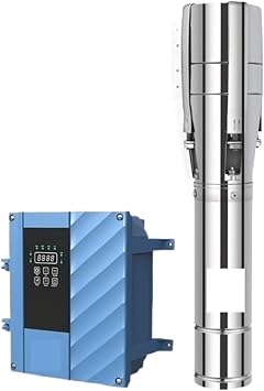 Hexeh water pump submersible 6"" AC/DC Solar Hybrid Water Pump Deep Well Submersible 300V 2200W 3HP Stainless Steel With MPPT Controller 36m3/h 38m