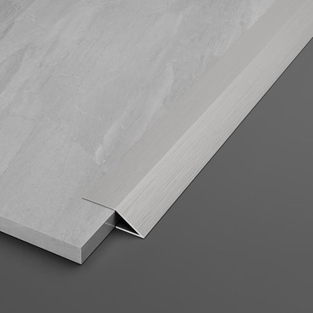 TOCTUS OUKEJNM Stainless Steel Threshold Transition Strip for Doorway, Carpet Edging Trim Strip Reducer Floor Divider Strip for Door Threshold 10mm/12mm/15mm/18mm(Silver,1.2cm)