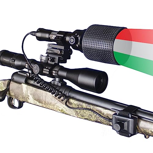 Wicked Lights A67iC 3-Color-in-1 (Green, Red, White LED) Night Hunting Light Kit with Intensity Control for Coyote, Predator, Varmint & Hogs