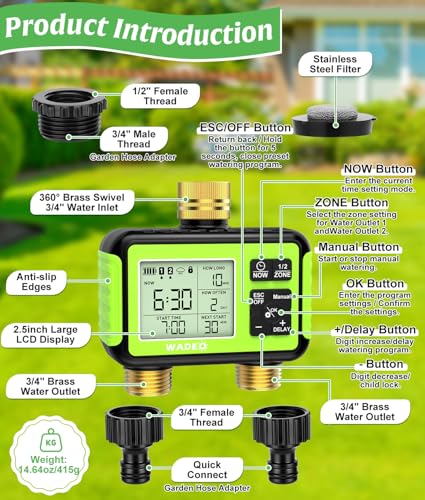 WADEO 2 Zone Smart Water Timer - image 3