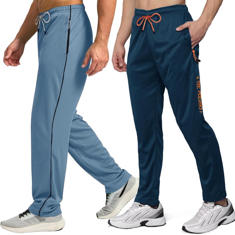 Image of Pinkmint Men's Combo Casual Trousers l Stylish Side Pocket with Zip l Lightweight & Comfortable Troser Pant for Summer (Pack of 2)