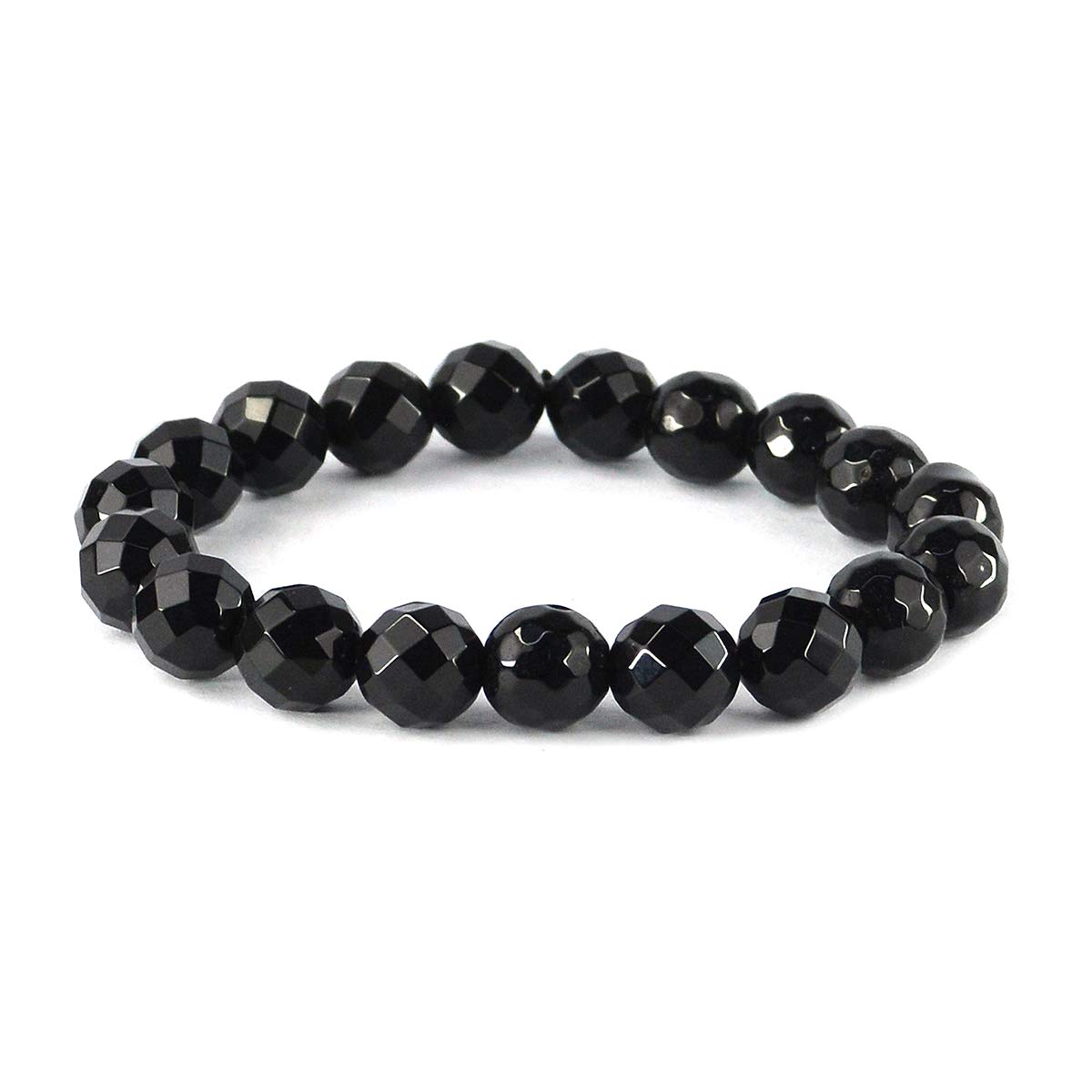 Crystu Natural Black Onyx Bracelet Crystal Stone 10mm Diamond Cut Beads Bracelet for Reiki Healing and Crystal Healing Stones (Color : Black) (B08TLMPLBN) Amazon Price History, Amazon Price Tracker
