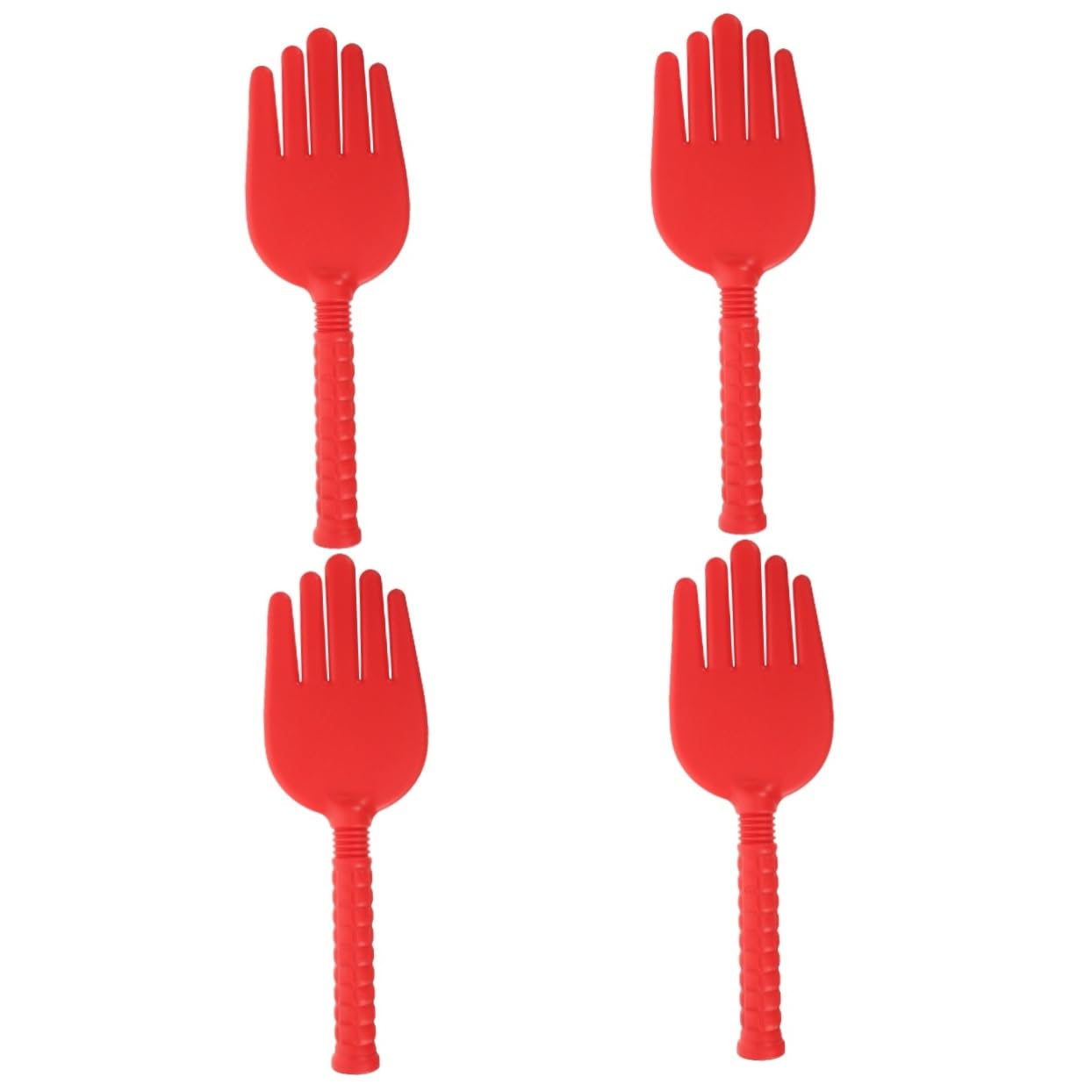 CALLARON 4 Pezzi Massaggio a cinque dita portatile bob Spalla mano massaggiatore trattenuto strumento massaggiatore martello da massaggio manuale fornitura di massaggi Gel di silice rosso