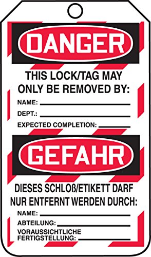 Tag de sécurité multilingue pour consignation de machines en usine et atelier - 2