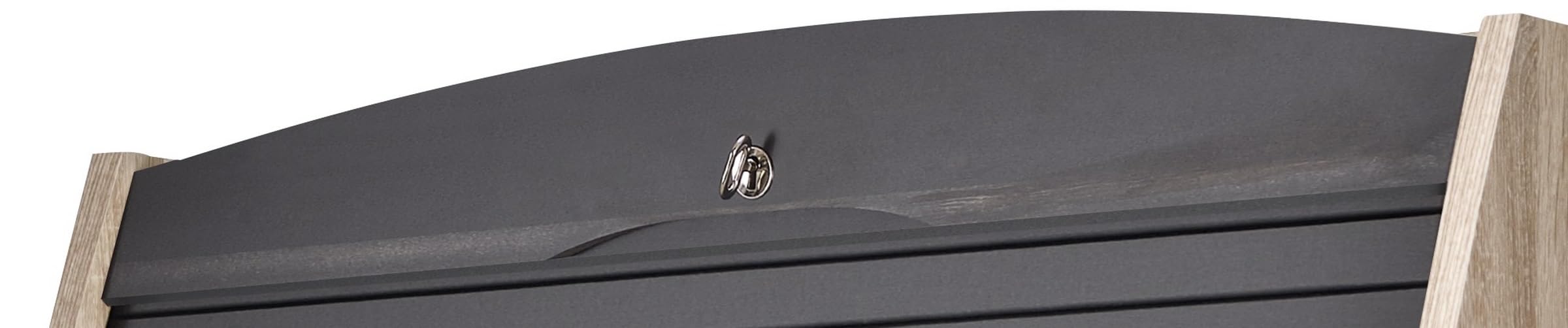 SIMMOB Armoire Informatique Galbée Chêne Noir 6 Niches