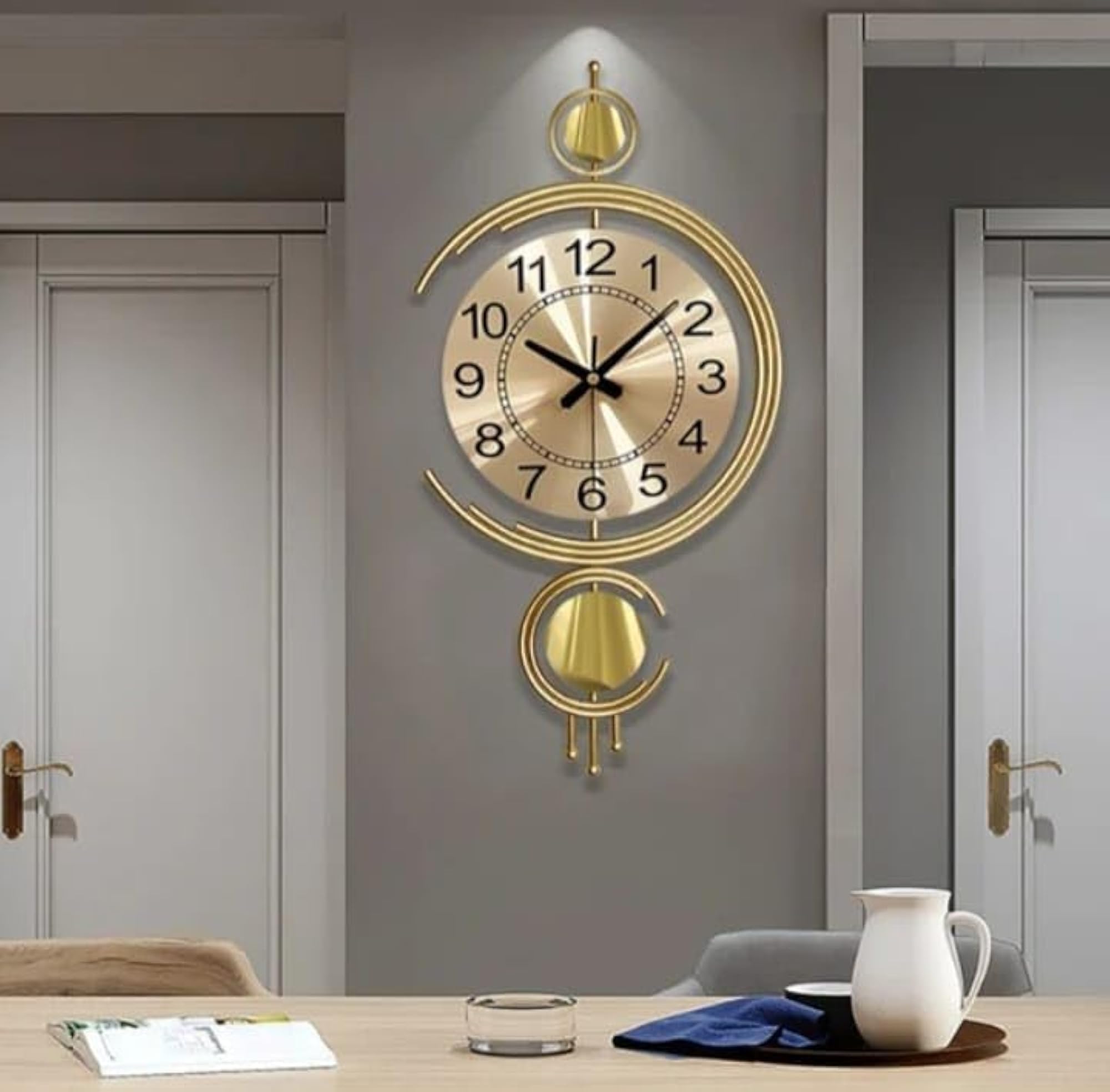 Decorative Metal Wall Clock, Handmade for Home Decoration
