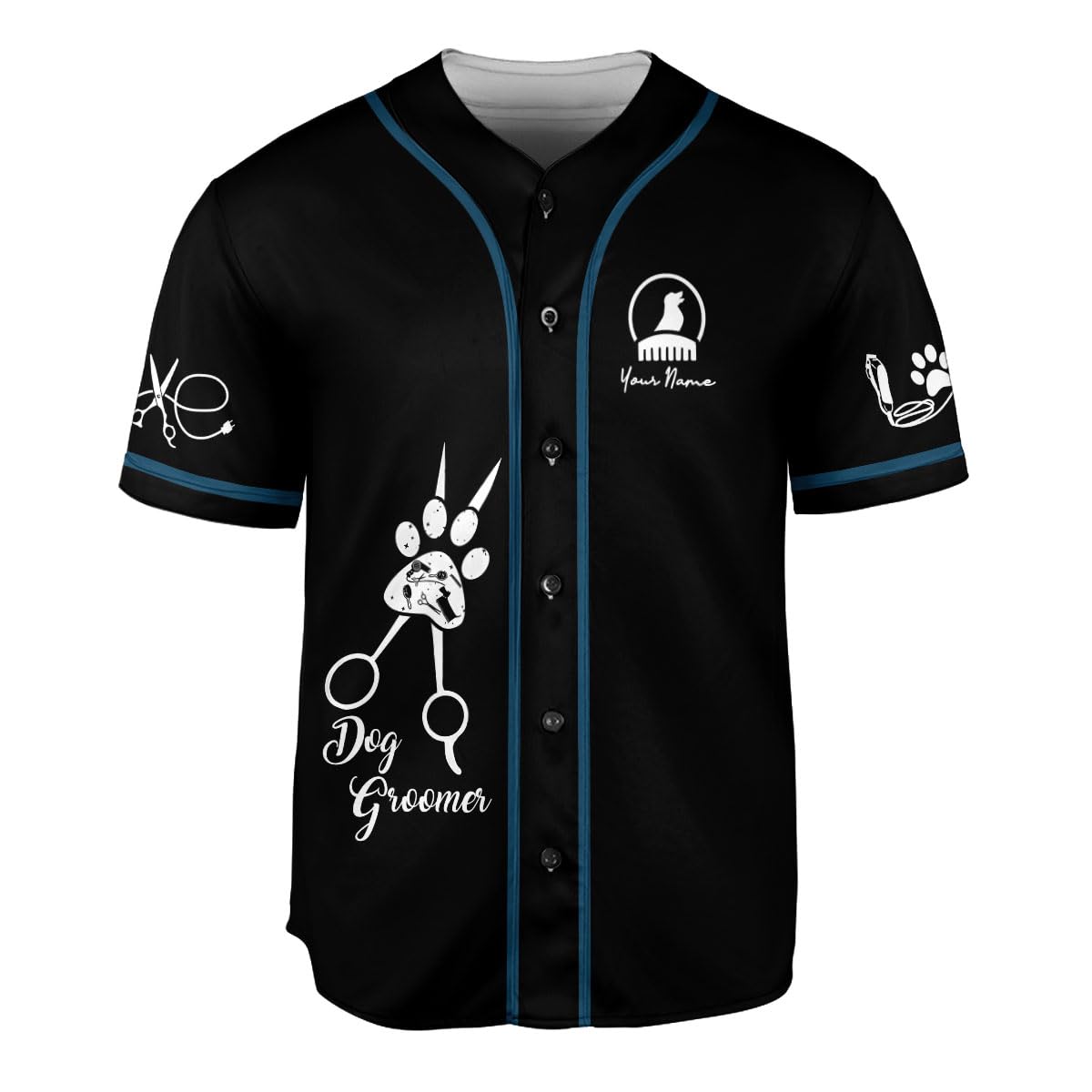 Custom Pet Grooming 3D Jersey for Men Women Lightweight Hair Repellent Shirt Personalized Dog Cat Groomer Shirts for Pet Shop BJ341