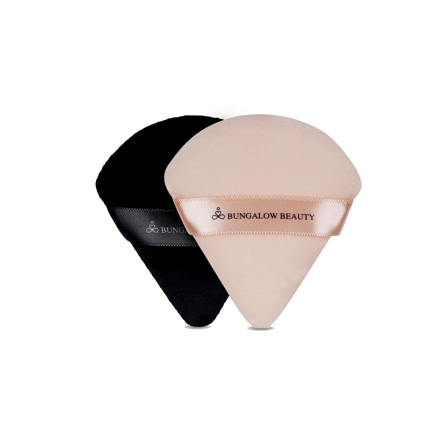 Triangle Powder Puff Set of 2 Powder Puffs for Face Powder | Triangle Powder Puff for Loose and Cosmetic Foundation | Makeup Puff for Contouring | Cloud Kiss Makeup Sponges | Beauty Makeup Tools (Black & Pink)-image-36
