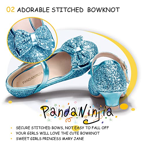 Image of PANDNAINJIA Girls Dress Shoes Toddler Heels Mary Jane Pumps