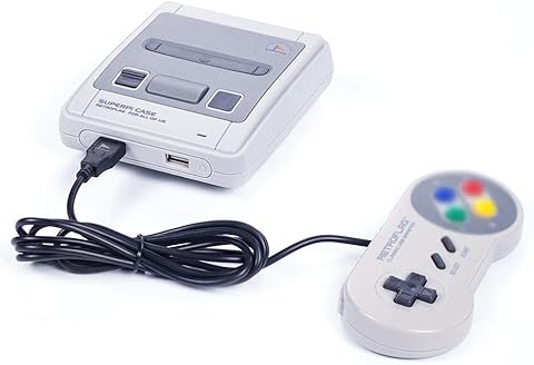 Flytise Retroflag SUPERPI Case Deluxe Edition Interruptor de Apagado Seguro con Gamepad con Cable Compatible con Raspberry Pi 2, 3 y B + Informática,Componentes,Dispositivos externos,Cajas de ordenador de sobremesa