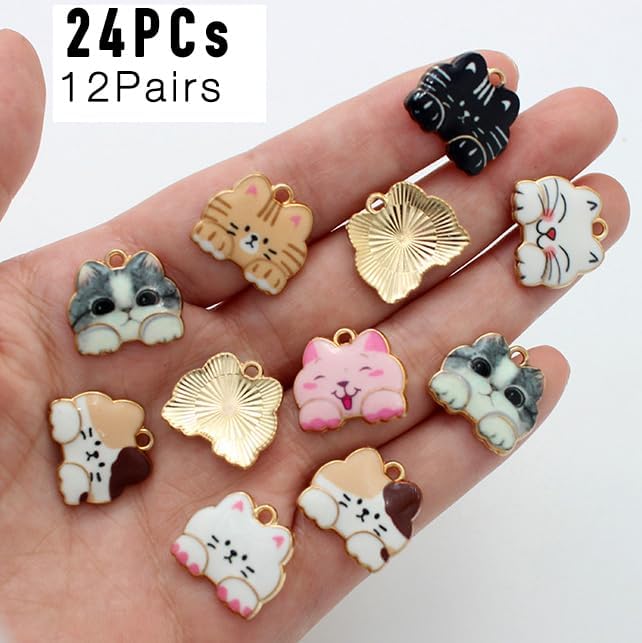 Bulk Gold Enamel Charms for Jewelry Making, Colorful Metal Charms Pendant for Bracelet Necklace and Crafting - Image 2