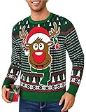 Leversic Hässliche Weihnachtspullover Herren Ugly Christmas...