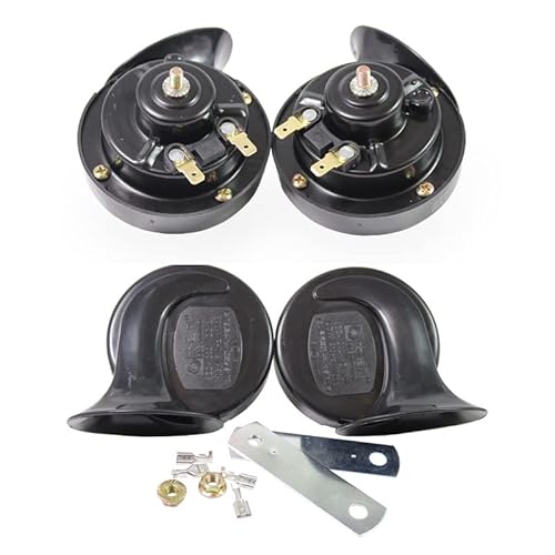 My Vision 爆音 ヨーロピアン 電子ホーン 快音 クラクション 24V ブラック MV-HORN02-24V-BK