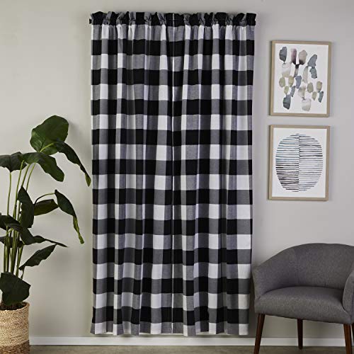 SKL HOME by Saturday Knight Ltd. Grandin Curtain Panel, 40x84, White/Black, W 40" x L 84" (1 Panels) - Image 4