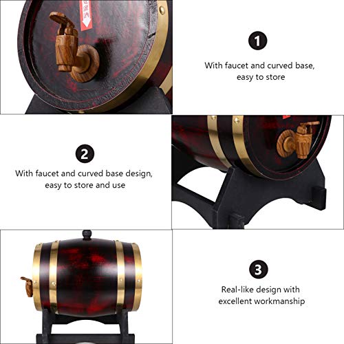 Yardwe 3L Barril de Uísque Dispenser Balde de Vinho Balde de Vinho Não Leakfor Servir E Entreter Tab