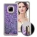 Produktbild Obesky Kompatibel für Huawei Mate 20 Pro Hülle, Bling Glitzer Flüssig Transparent Spiegel TPU Silikon Handyhülle Treibsand Clear Schutzhülle für Huawei Mate 20 Pro, Lila