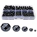 Chengmu 2-10mm Black Rondelle Glass Beads for Jewelry Making AB Colour 710pcs Faceted Briolette Shape Crytal Spacer Beads Assortments Supplies Accessories for Bracelet Necklace with Cord