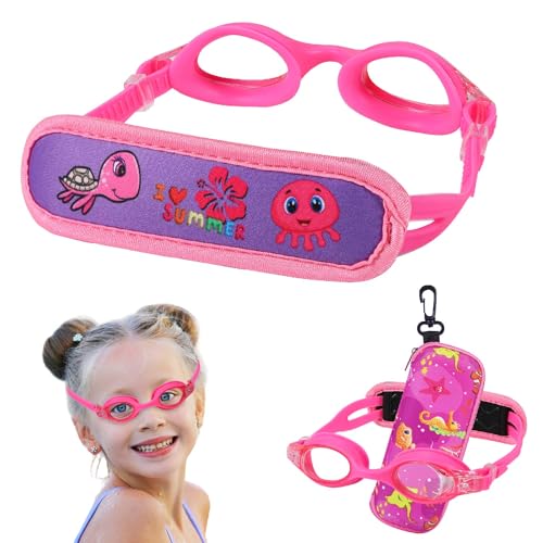 RUIGAO Kids Swim Goggles Age 2-6, Toddler Goggles No Hair Pull,UV Protection/Anti Fog/Padded HeadBand
