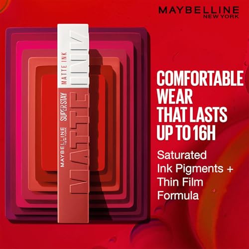 Image of Maybelline New York Superstay Matte Ink Liquid Lipstick - 16H Longwear Matte | Charmer, 5ml
