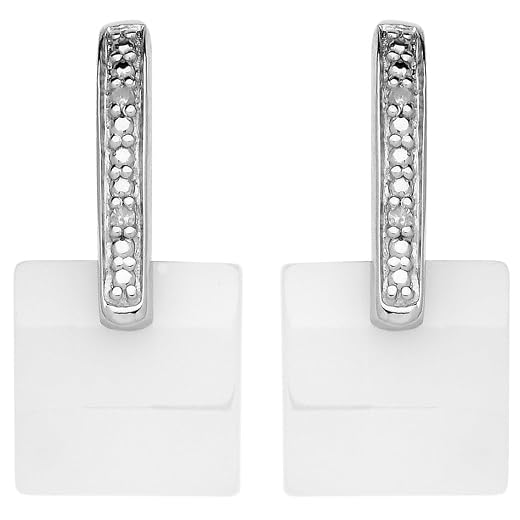Damörhängen i 925 silver, 0,02 karat diamant, 1-48/0026-B