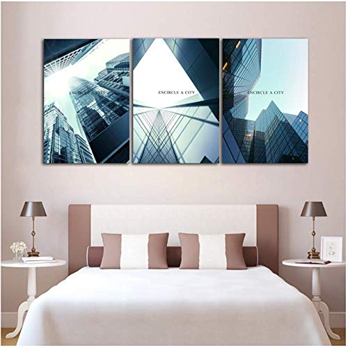Toile de peinture paysage de ville art mural chic pour grand salon