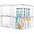 Vtopmart 4Pack Large Stackable Kitchen Pantry Storage Drawers, Clear Organizer Bins with Handles, Acrylic Drawer Organizers for Kitchen Pantry, Bathroom Undersink, Cabinet Organization and Storage