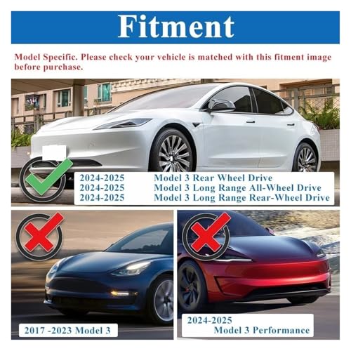 Alerón de labio delantero para Tesla Model 3 2024: Protege y personaliza tu parachoques 3