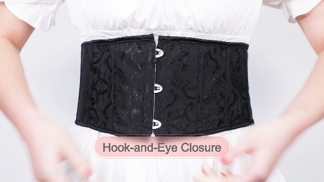 SUOSDEY Jacquard Corset Belt for Women Underbust Boned Lace Up