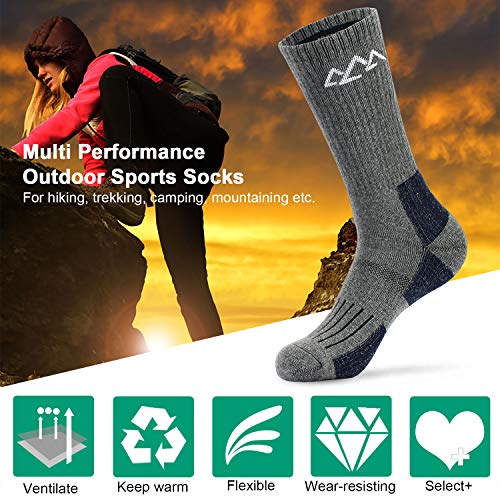 Innotree 3 Pack Men's Full Cushioned Hiking Walking Socks, Men's Crew Socks #TOP6