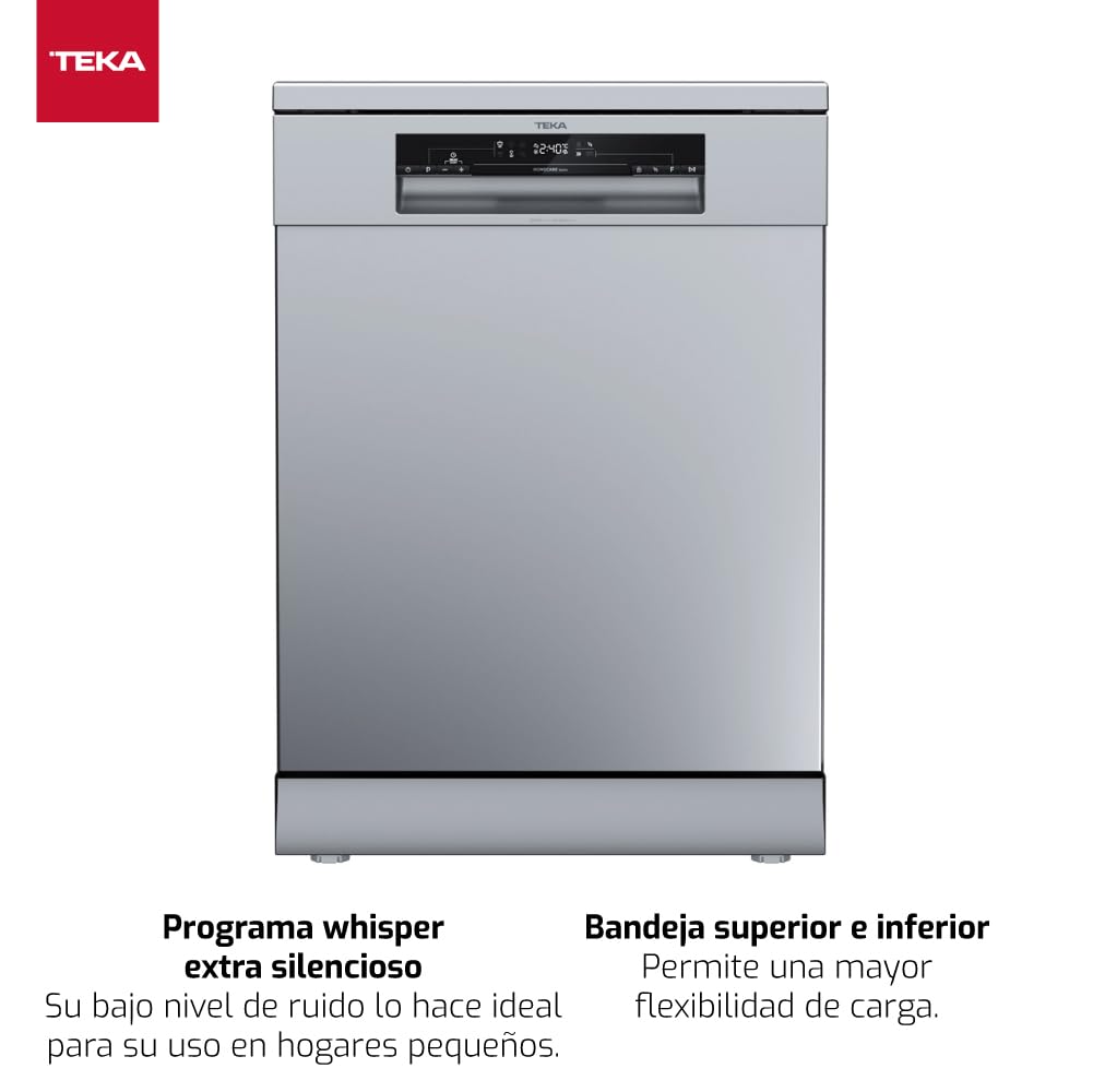 TEKA Lavavajillas Integrable 45 cm, 10 Cubiertos, 6 Programas de Lavado, Sistema Sliding Door, Beam on Floor, DFS 26650