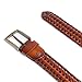 ECHAIN Men Braided Woven Genuine Leather Belt
