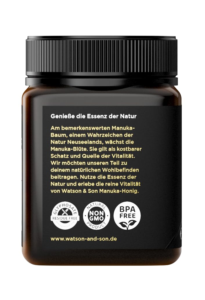 Watson & Son Manuka Honig MGO 400+ 250g | Premium Qualität aus Neuseeland