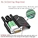 ANMBEST 2PCS DB9 Solderless Connector, RS232 D-SUB Serial to 9-Pin Port Terminal Male Adapter Connector Breakout Board with Locking Housing