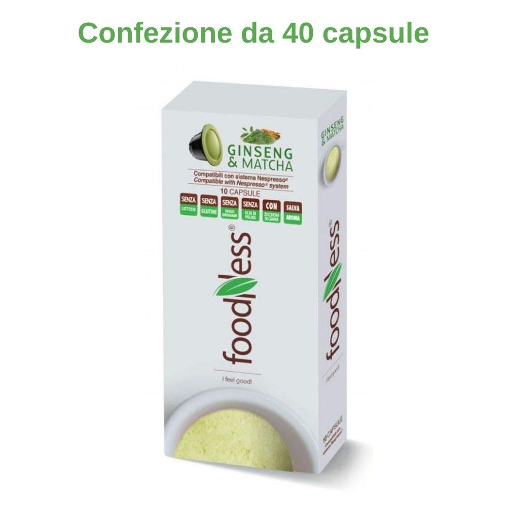 Foodness Ginseng & Matcha compatibile Nespresso 40 capsule
