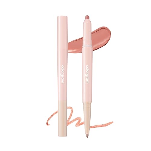 COLORGRAM All In One Over-Lip Maker 03 Peach Beige  Delineador de labios versátil y contorno con tonos naturales, acabado mate, labios más grandes y