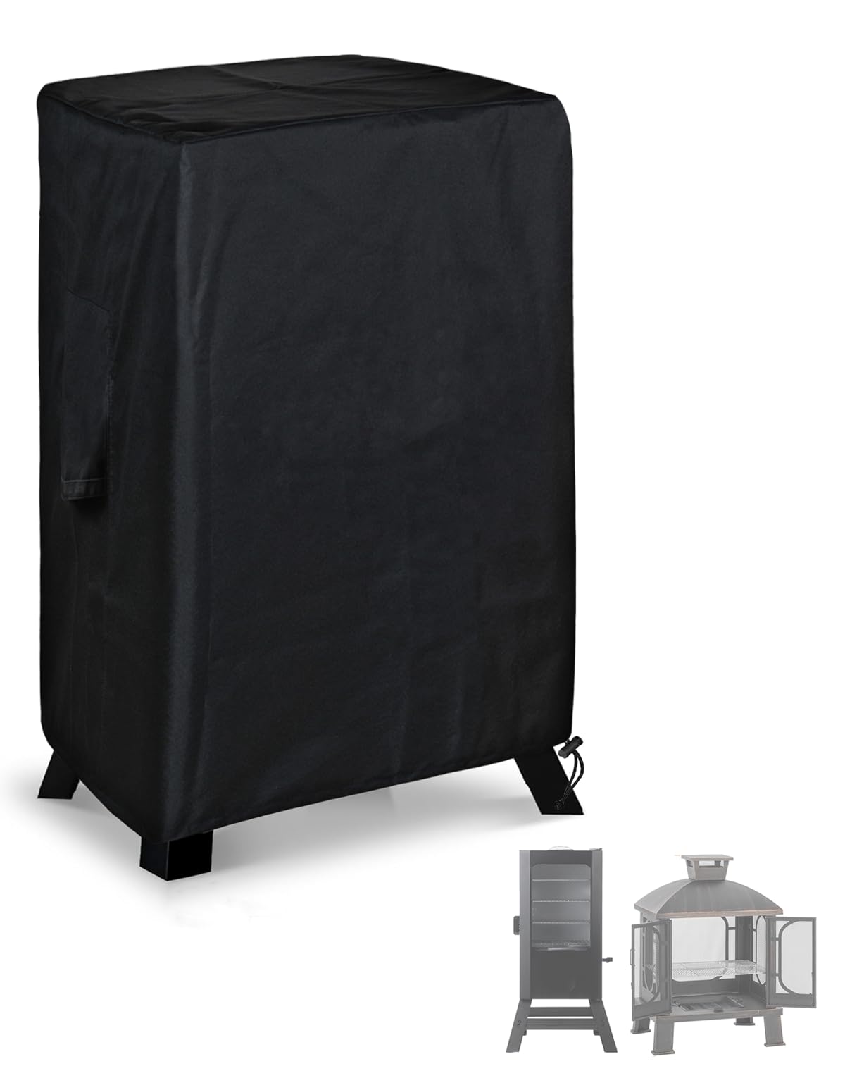 SheeChung Fire Pit Cover for Panovue Metal Chiminea Fire Pit,Heavy Duty 600D Outdoor Fireplace Protection for Wood Burning Fire Pits,Waterproof Electric Smoker/BBQ Smoker Grill Covers,32"Lx23"Wx40"H