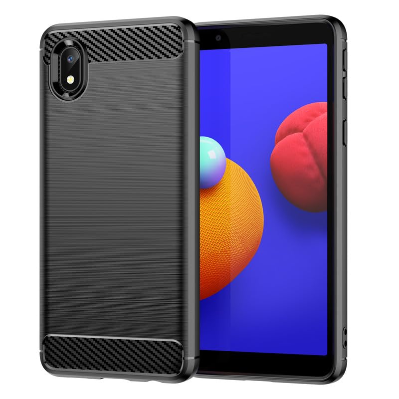 Image of Hybrid Carbon Fiber Back Case for Samsung Galaxy M01 Core / A01 Core (Black)